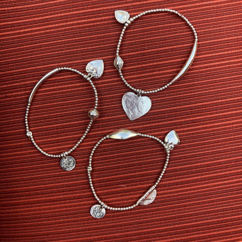 Good charma sterling silver stretch charm bracelet